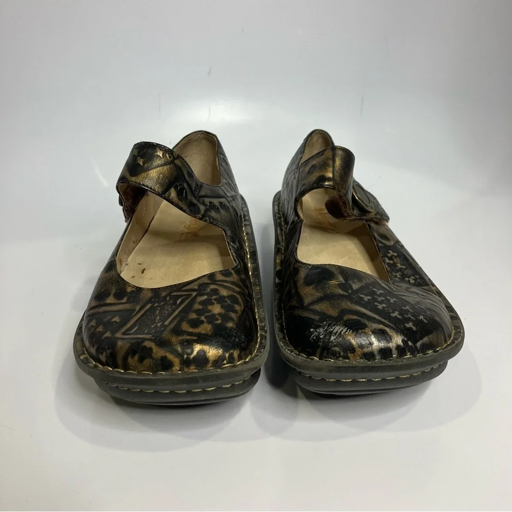 Alegria Paloma poker face mary Jane comfort Shoes gold black size‎ 37